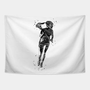 Lacrosse Player Girl Tapestry