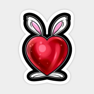 I Love Easter Heart With Bunny Ears and Feet. Easter Magnet