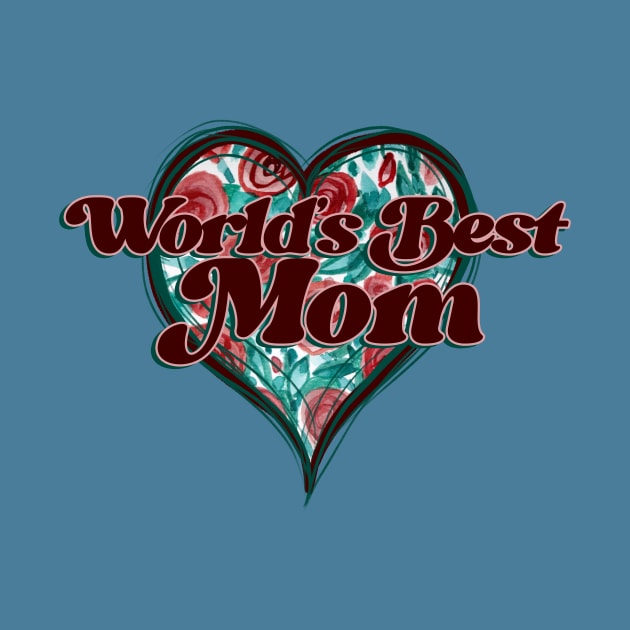 World's Best Mom Vintage Heart by bubbsnugg