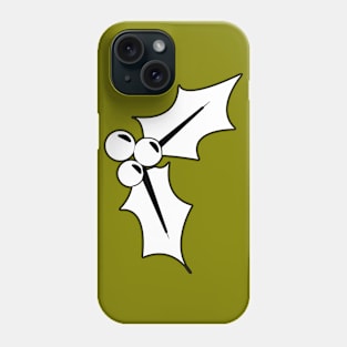 Christmas Mistletoe - Olive Green Phone Case