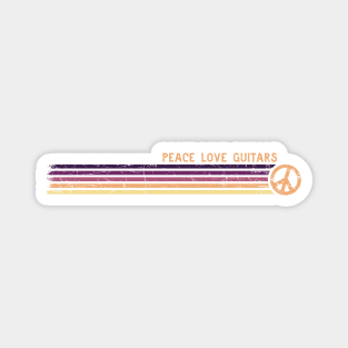 PEACE LOVE GUITARS Sunrise Retro Stripes Magnet