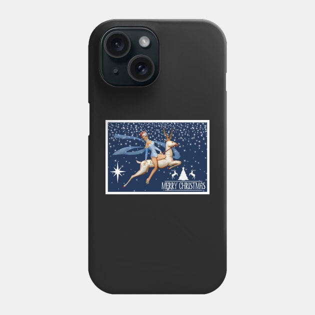 Starry Night Reindeer Pin Up Phone Case by Sarahmw