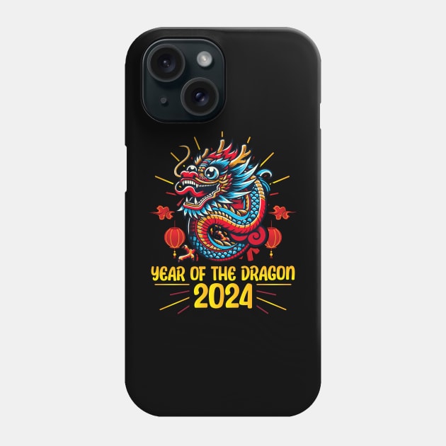 Majestic 2024 Dragon - Lunar New Year Celebration Design Phone Case by star trek fanart and more