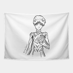 shinji akari in evangelion ecopop art Tapestry