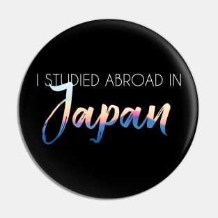 I Studied Abroad in Japan, White Text Pin