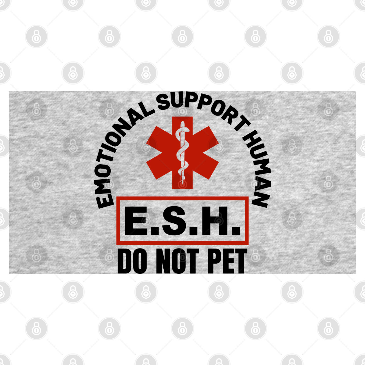 Emotional Support Human ESH Do Not Pet blk Emotional Support