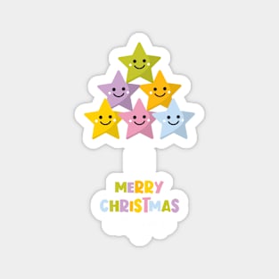 Cute Stars Christmas Tree Magnet