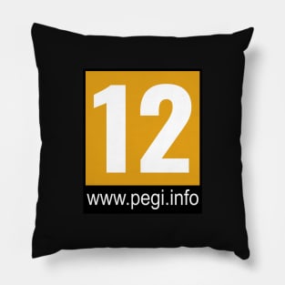 Videogame Label Pegi 12 Pillow