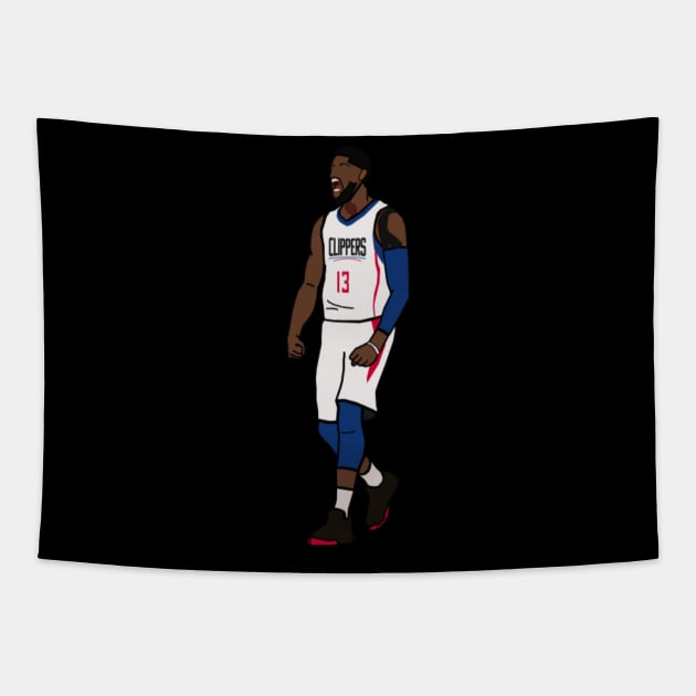 Paul George NBA LA Clippers Tapestry by IveyEricssonArt