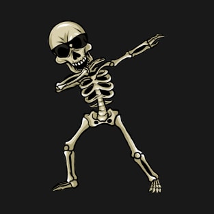 Funny Cool Skeleton Dab Halloween T-Shirt