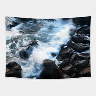 A wave breaks onto the rocks, Isle of Skye, Scotland Tapestry