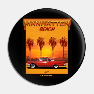 SURFING MANHATTEN BEACH CALIFORNIA Pin