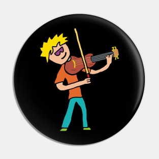 Violinist Playing Violin Pin