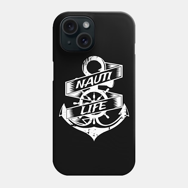 Nauti Life, maritime, nautical, Sailor, Anchor Phone Case by Lenny241