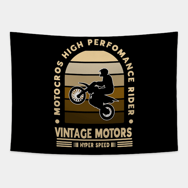 Motocross High Performance Rider Tapestry by Zet Art