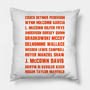 Browns Starting QBs Pillow