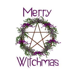 Merry Witchmas Pentacle Wreath T-Shirt