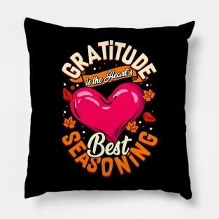 Friendsgiving Gratitude Is The Hearts Best Seasoning Pillow