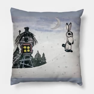 Hare under the moon. Pillow