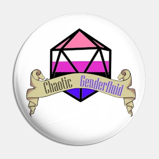 Dnd Chaotic Genderfluid Dice Pin