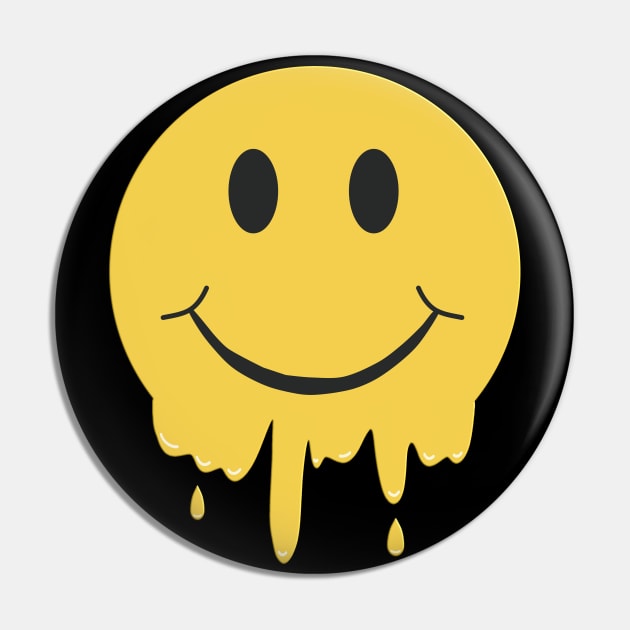 Retro Acid House Happy Hardcore Ravers Melt Pin by RuftupDesigns