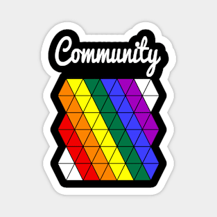 Pride Community triangle rainbow colors gift Magnet