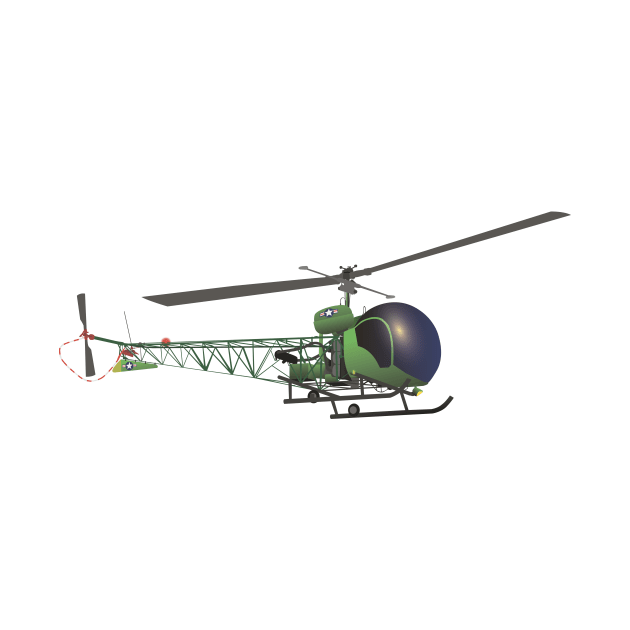 Old Small Green Helicopter by NorseTech