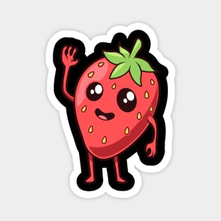 Kawaii cartoon strawberry Magnet