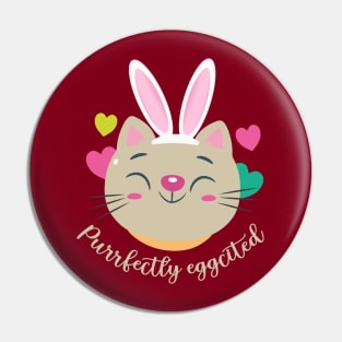 Purrfectly Eggcited Easter Cat Pin