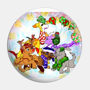 Squad Together Christmas Pin