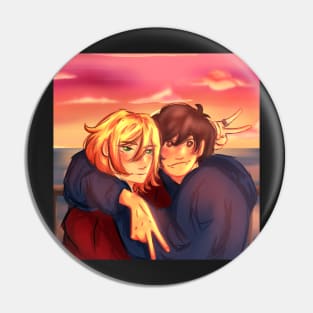 Ash and Eiji sunset Pin