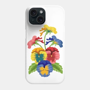 Pansy Floral Design Phone Case