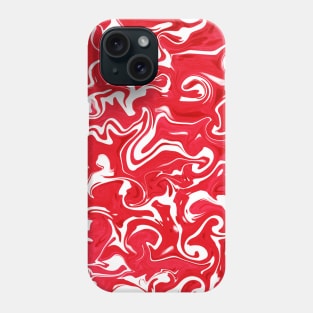 Red and white liquify art Phone Case