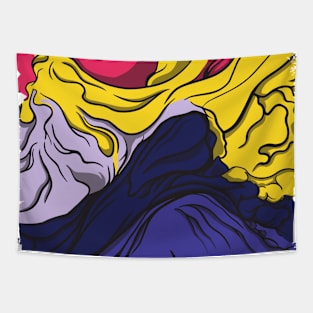 Abstract painting mountains Tapestry