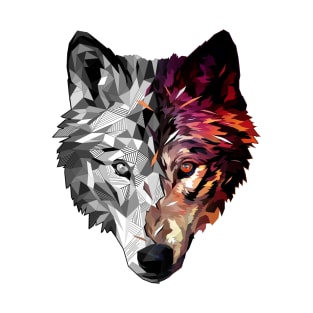 Wolf Low Poly Abstract T-Shirt