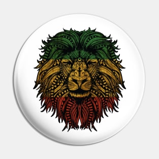 Rasta Lion Roots Rock Reggae Pin