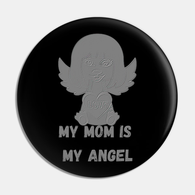 gray cute angel mom Pin by crearty art