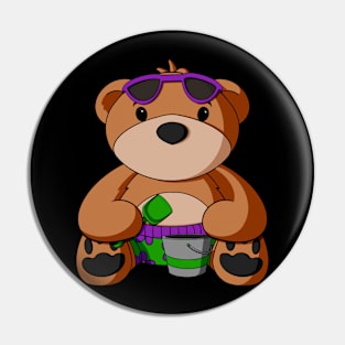 Sandy Beach Teddy Bear Pin