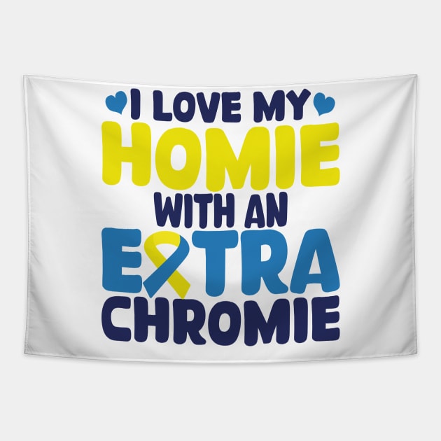 in my homie with an extra chromie Tapestry by mdr design