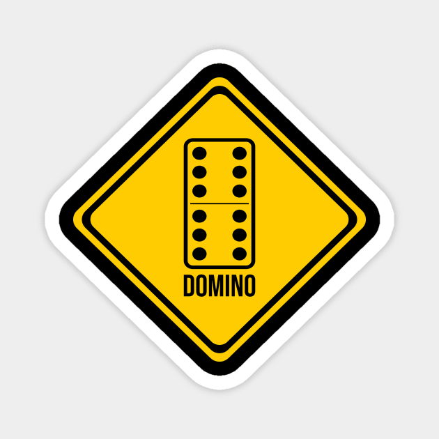 Domino Game, Cool Domino Player, Domino Sign Magnet by Jakavonis