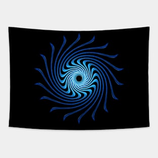 Black Hole Design Pattern, Blue. Tapestry