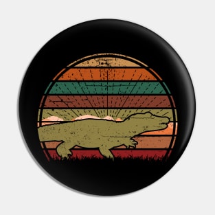 Alligator Sunset Pin