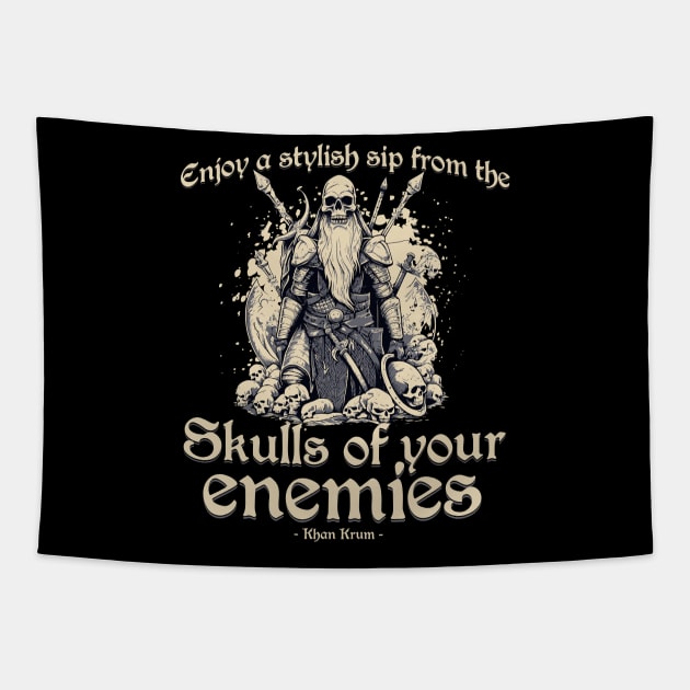 Skulls of your enemies Tapestry by Emmi Fox Designs