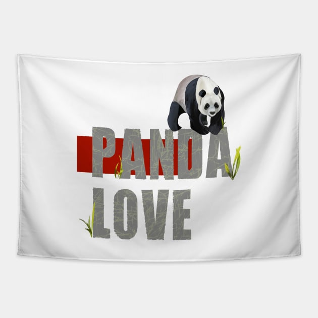 Panda Love - Save the Panda Bears Tapestry by CarolineLaursen