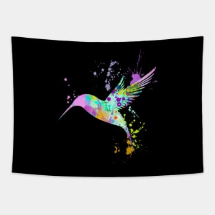 Hummingbird Gift, Humming Birds, Love Birds, Bird Art, Watercolor Splash, Unqiue, Splatter Splash Tapestry