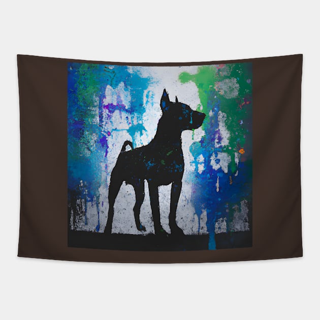 Patterdale Terrier Watercolor Art Piece Tapestry by Furrban