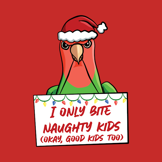 Only Bite Naughty Kids Peach Faced Lovebird by punkburdarts