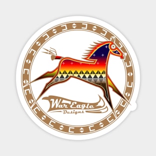 Protecting the people Brown Horse Magnet