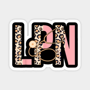 Cute Leopard LPN Licensed Practical Nurse  Week Magnet