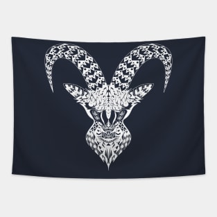 the goat in hell pattern ecopop Tapestry